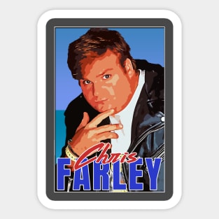 Chris Farley - 90s Retro Vintage Style Sticker